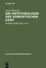 Die Ontotheologie des vorkritischen Kant - eBook