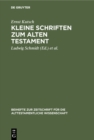 Kleine Schriften zum Alten Testament - eBook