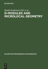 D-Modules and Microlocal Geometry : Proceedings of the International Conference on D-Modules and Microlocal Geometry held at the University of Lisbon (Portugal), October 29-November 2, 1990 - eBook