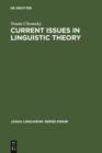 Current Issues in Linguistic Theory - eBook