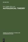Autolexical Theory : Ideas and Methods - eBook