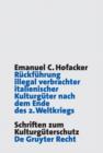 Ruckfuhrung illegal verbrachter italienischer Kulturguter nach dem Ende des 2. Weltkriegs : Hintergrunde, Entwicklung und rechtliche Grundlagen der italienischen Restitutionsforderungen - eBook