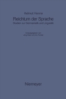 Reichtum der Sprache : Studien zur Germanistik und Linguistik - eBook