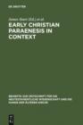 Early Christian Paraenesis in Context - eBook
