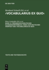 Fruhneuhochdeutsches Glossenworterbuch. Index zum deutschen Wortgut des ›Vocabularius Ex quo‹ - eBook