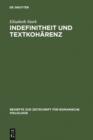 Indefinitheit und Textkoharenz : Entstehung und semantische Strukturierung indefiniter Nominaldetermination im Altitalienischen - eBook