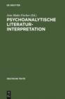 Psychoanalytische Literaturinterpretation : Aufsatze aus "Imago. Zeitschrift fur Anwendung der Psychoanalyse auf die Geisteswissenschaft" (1912-37) - eBook