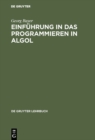 Einfuhrung in das Programmieren in Algol - eBook