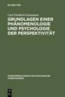 Grundlagen einer Phanomenologie und Psychologie der Perspektivitat - eBook