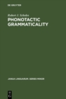 Phonotactic grammaticality - eBook