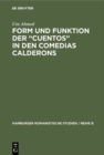 Form und Funktion der "Cuentos" in den Comedias Calderons - eBook