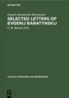 Selected letters of Evgenij Baratynskij - eBook