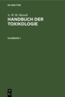 A. W. M. Hasselt: Handbuch der Toxikologie. Halbband 1 - eBook