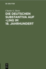 Die deutschen Substantiva auf -ling im 18. Jahrhundert - eBook