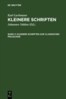 Kleinere Schriften zur classischen Philologie - eBook