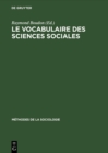 Le vocabulaire des sciences sociales : Concepts et indices - eBook