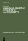 Englische religiose Lyrik des 17. Jahrhunderts : Studien zu Donne, Herbert, Crashaw, Vaughan - eBook