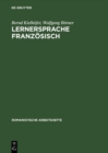 Lernersprache Franzosisch : Psycholinguistische Analyse des Fremdsprachenerwerbs - eBook