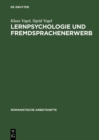 Lernpsychologie und Fremdsprachenerwerb - eBook