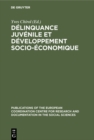 Delinquance juvenile et developpement socio-economique - eBook