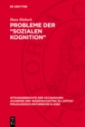 Probleme der „Sozialen Kognition" : In memoriam Henri Tajfel (1919-1982) - eBook