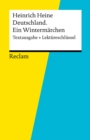 Textausgabe + Lektureschlussel. Heinrich Heine: Deutschland. Ein Wintermarchen - eBook