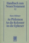 An Philemon. An die Kolosser. An die Epheser - Book
