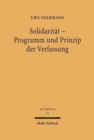 Solidaritat - Programm und Prinzip der Verfassung - Book