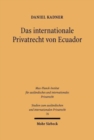 Das internationale Privatrecht von Ecuador - Book
