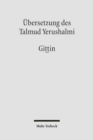 Ubersetzung des Talmud Yerushalmi : III. Seder Nashim. Traktat 5: Gittin - Scheidebriefe - Book