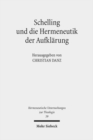 Schelling und die Hermeneutik der Aufklarung - Book