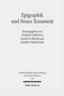 Epigraphik und Neues Testament - Book