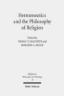 Hermeneutics and the Philosophy of Religion : The Legacy of Paul Ricoeur. Claremont Studies in the Philosophy of Religion, Conference 2013 - Book