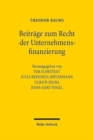 Beitrage zum Recht der Unternehmensfinanzierung - Book