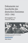 Dokumente zur Geschichte des deutschen Zionismus 1933-1941 - Book