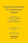 Juristische Kommentare: Ein internationaler Vergleich - Book