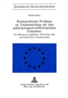 Rechtspolitische Probleme im Zusammenhang mit dem anthropologisch-erbbiologischen Gutachten : Ein Beitrag zur geplanten Teilrevision des schweizerischen Familienrechts - Book