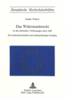 Das Widerstandsrecht in den deutschen Verfassungen nach 1945 : Ein rechtstheoretisches und rechtspolitisches Problem - Book