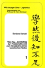 Wen Tzu- Ein Beitrag zur Problematik und zum Verstaendnis eines taoistischen Textes - Book