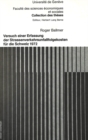 Versuch einer Erfassung der Strassenverkehrsunfallfolgekosten fuer die Schweiz 1972 - Book