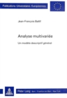 Analyse multivariee : Un modele descriptif general - Book