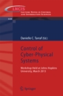 Control of Cyber-Physical Systems : Workshop held at Johns Hopkins University, March 2013 - eBook