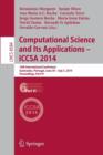 Computational Science and Its Applications - ICCSA 2014 : 14th International Conference, Guimaraes, Portugal, June 30 - July 3, 204, Proceedings, Part VI - Book