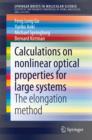 Calculations on nonlinear optical properties for large systems : The elongation method - eBook