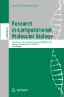 Research in Computational Molecular Biology : 19th Annual International Conference, RECOMB 2015, Warsaw, Poland, April 12-15, 2015, Proceedings - Book
