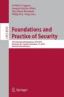 Foundations and Practice of Security : 7th International Symposium, FPS 2014, Montreal, QC, Canada, November 3-5, 2014. Revised Selected Papers - Book