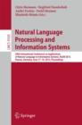 Natural Language Processing and Information Systems : 20th International Conference on Applications of Natural Language to Information Systems, NLDB 2015, Passau, Germany, June 17-19, 2015, Proceeding - Book