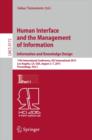 Human Interface and the Management of Information. Information and Knowledge Design : 17th International Conference, HCI International 2015, Los Angeles, CA, USA, August 2-7, 2015, Proceedings, Part I - Book