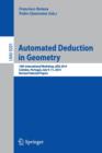 Automated Deduction in Geometry : 10th International Workshop, ADG 2014, Coimbra, Portugal, July 9-11, 2014, Revised Selected Papers - Book