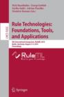 Rule Technologies: Foundations, Tools, and Applications : 9th International Symposium, RuleML 2015, Berlin, Germany, August 2-5, 2015, Proceedings - Book